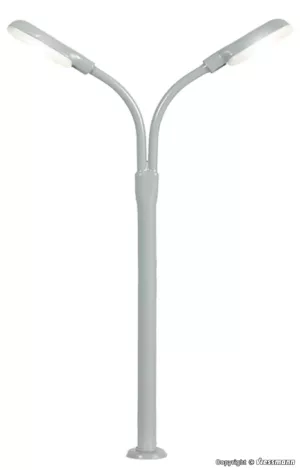 N Peitschenleuchte doppelt, 2 LEDs weiß