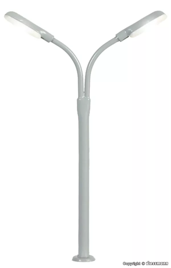 N Peitschenleuchte doppelt, 2 LEDs weiß