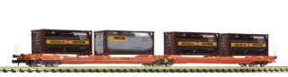 Fleischmann 6660052 Containerdraagwagen Set T3000e Wascosa Tp. VI