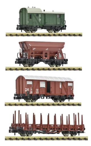 Fleischmann 6660119 4-delige Goederenwagenset DB Tp. III
