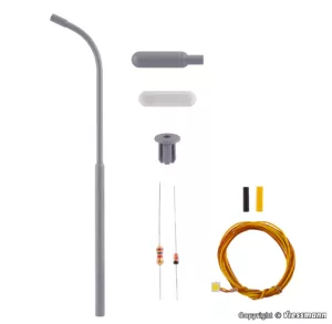 H0 Bausatz Peitschenleuchte, LED weiß