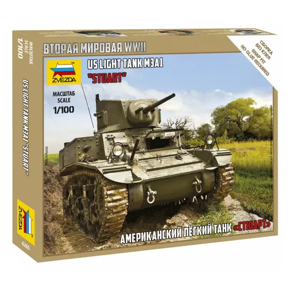 1/100 US LIGHT TANK M3AI STUART WWII