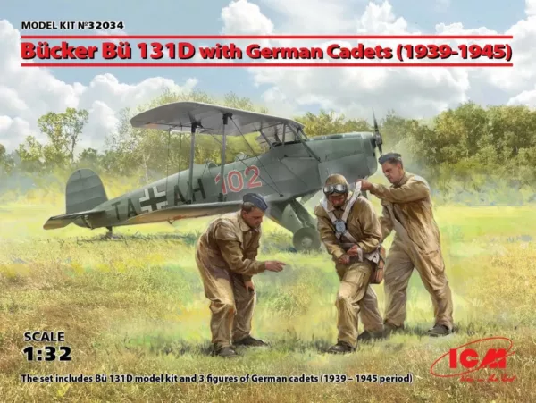 Bücker Bü 131D met Duitse piloten