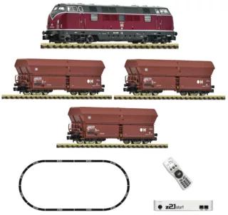 Fleischmann z21 start Digitalset: Diesellokomotive BR 221 mit Güterzug, DB Tp. IV