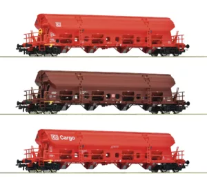 Roco 6600153 3-delige set Zwenkdakwagens DB AG Tp. VI