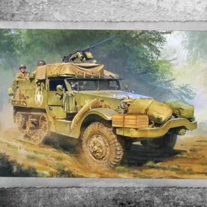 1/72 U.S. M3A1 HALF TRUCK MODEL KITS NORMANDY 1944