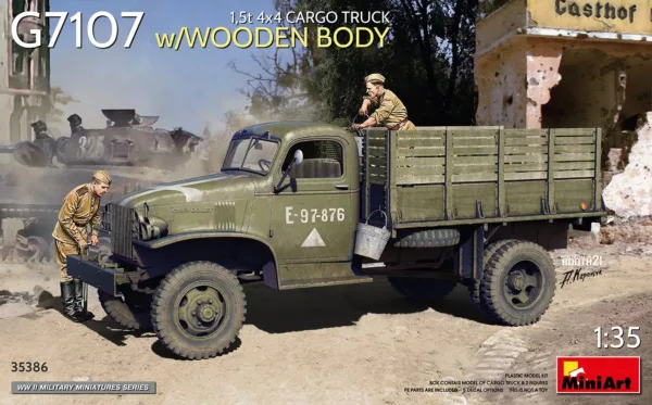 1/35 4X4 G7107 CARGO TRUCK WOODEN BODY