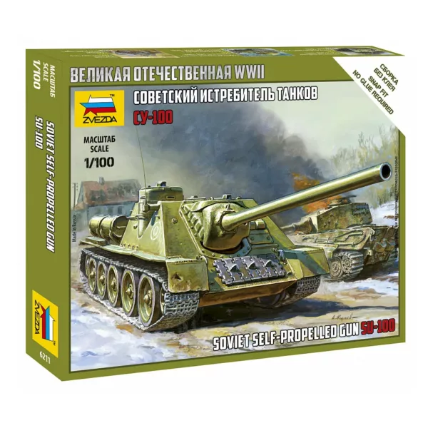 1/100 SOVIET SELF-PROPELLED GUN SU-100 WWII
