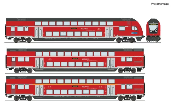 Roco 6210144 3-delige Set Dubbeldeksrijtuigen DB AG Tp. VI