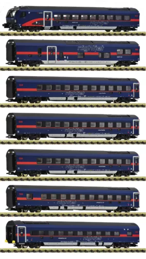 6270065 Fleischmann 6270065 7-delige Set: Nightjet, ÖBB Tp. VI Digitaal