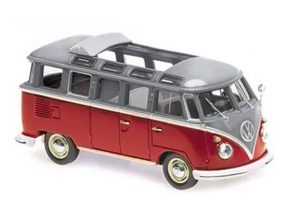Volkswagen T1 Samba Bus 1963 Rood/Grijs