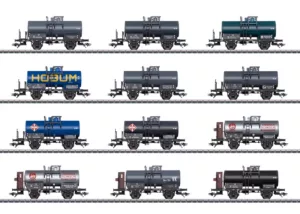 Märklin 00719 Display met 12 verschillende twee-assige ketelwagens Tp. III