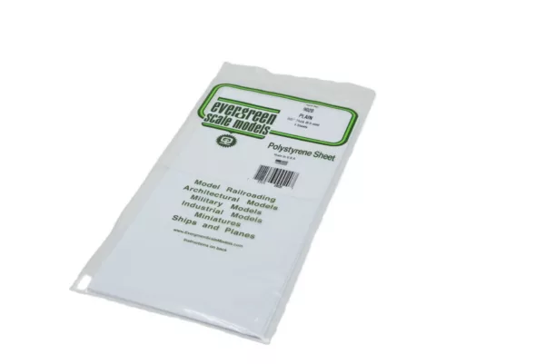 Gladde plaat 152x292 mm - Wit  0.5 MM