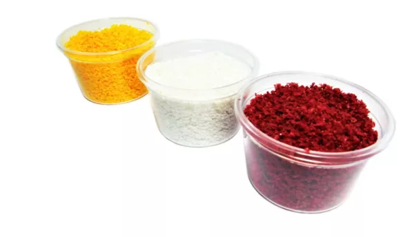 Flowers coarse red,white,yellow 3/box