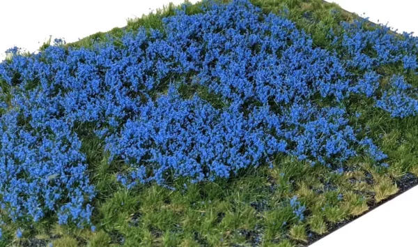 Layered Tufts Flowers Blue