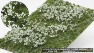 WB-PWH242 Layered Tufts Flowers White
