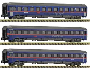 6260084 Fleischmann 6260084 3-delige Set Eurofima-Wagen „Nightjet“, ÖBB Tp. VI