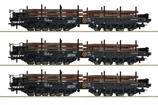 6600263 Roco 6600263 3-delige set zwaartransportwagens NS Tp. IV