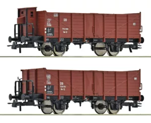 Roco 6600267 2-delige set open goederenwagens DB Tp. III