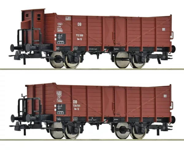Roco 6600267 2-delige set open goederenwagens DB Tp. III