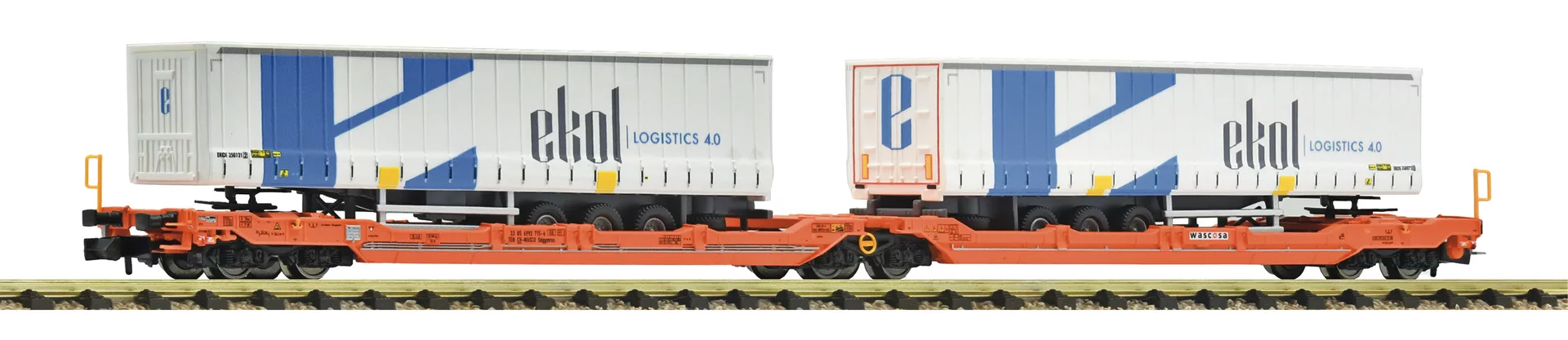 Fleischmann 6660104 Doppeltaschen-Gelenkwagen T2000, Wascosa Tp. VI