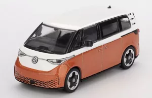840456307069_A VW ID. Buzz Caravelle 2024 Oranje / Wit (Blister)