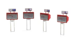 Tweelingbrievenbus grijs (4x)