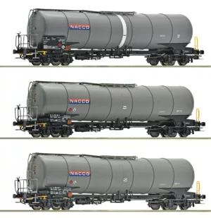 Roco 6600197 3-delige set Ketelwagens NACCO Tp. VI