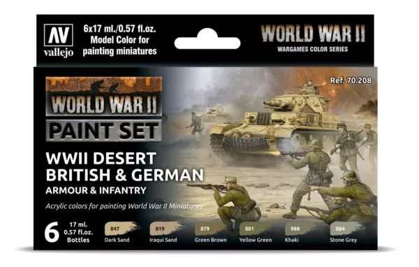 WWII Desert British & German Armour & Infantry
