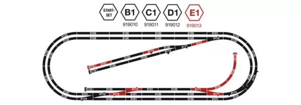 919013 Fleischmann 919013 N Railset E1
