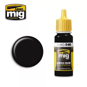 ACRYLIC COLOR MATT BLACK JAR 17ML