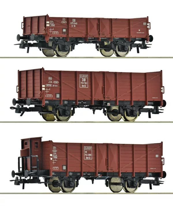 Roco 6600303 set van 3 open goederenwagens DB Tp. III