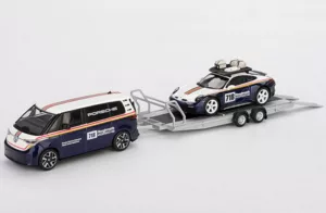 840456309988_A Volkswagen ID. Buzz + trailer Porsche 911 D. #718 Porsche Gelderland