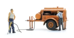 Compressoraanhanger met luchthamer + 2 figuren