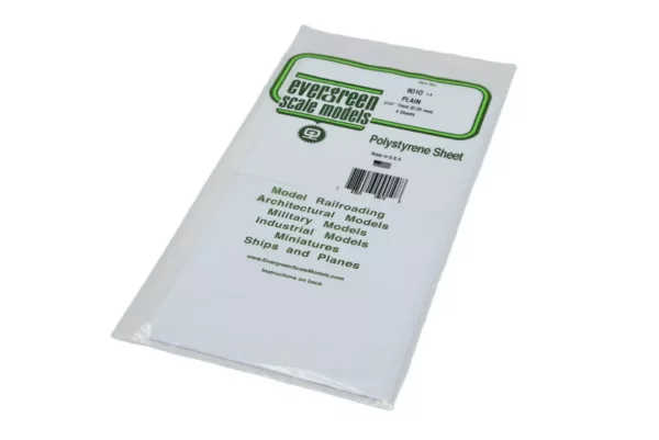 Gladde plaat 152x292 mm - Wit  0.3