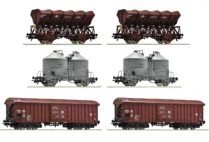 Roco 6600329 zesdelige set Rangierbahnhof/Schüttgut, DB Tp. IV