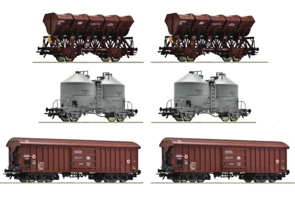 Roco 6600329 zesdelige set Rangierbahnhof/Schüttgut, DB Tp. IV
