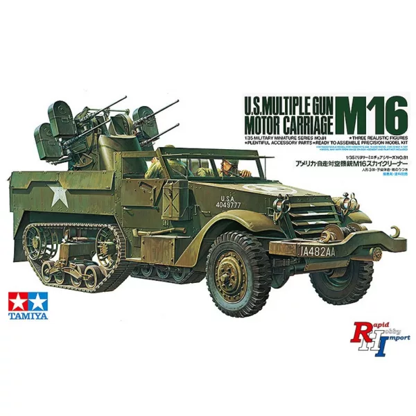 Tamiya 35081 1:35 US M16 halftrack met multigun (3)