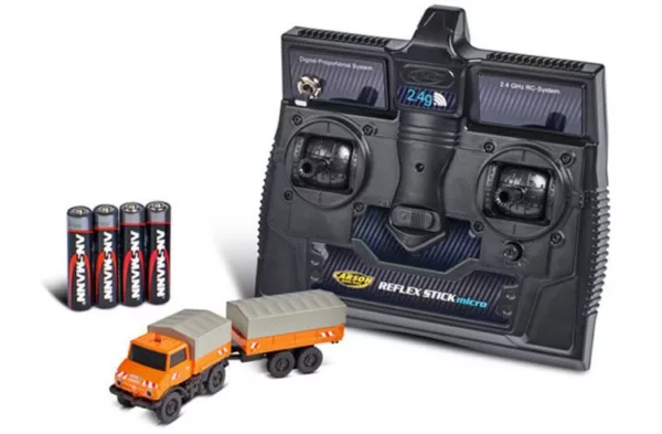 Mercedes-Benz Unimog U406 + aanhanger 100% RTR Oranje