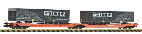 6660165 Fleischmann 6660165 Dubbele containerdraagwagen T3000e Wascosa Tp. VI